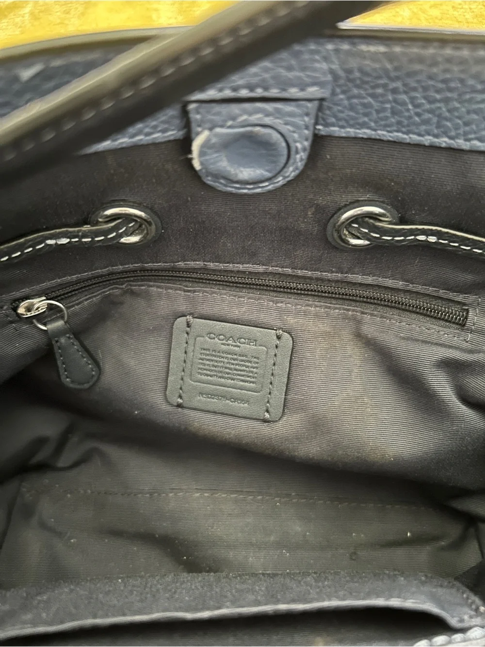 Coach Pebbled Leather Crossbody in Slate